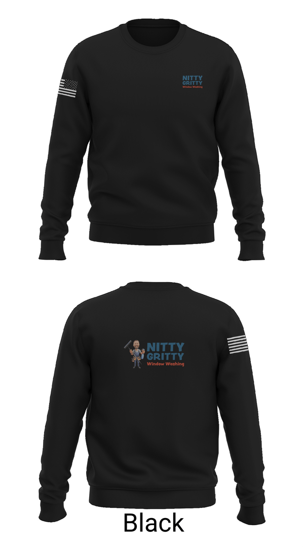 Crew Neck Sweatshirt, Nitty Gritty Window washing, , Teamtime, Team time, sublimation, custom sports apparel, team uniforms, spirit wear, spiritwear, sports uniforms, custom shirts, team store, custom team store, fundraiser sports, apparel fundraiser