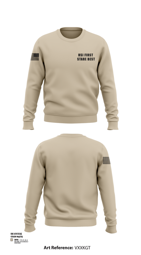 Crew Neck Sweatshirt, HSI First Stare BEST, Police, Teamtime, Team time, sublimation, custom sports apparel, team uniforms, spirit wear, spiritwear, sports uniforms, custom shirts, team store, custom team store, fundraiser sports, apparel fundraiser
