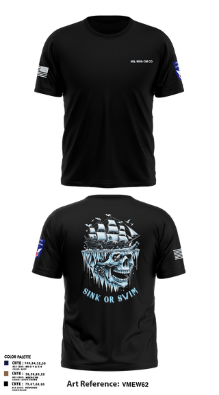 Old School Cotton Feel Shirt, HQ, 95th CM CO, Army, Teamtime, Team time, sublimation, custom sports apparel, team uniforms, spirit wear, spiritwear, sports uniforms, custom shirts, team store, custom team store, fundraiser sports, apparel fundraiser