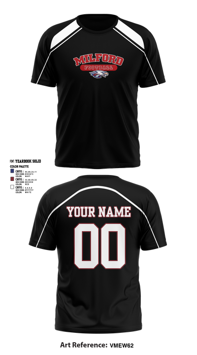 Milford Eagles Pop Warner Football and Cheer 85500081 Short Sleeve Performance Shirt - 4 (1)