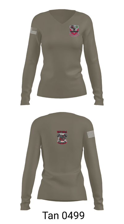 16th BEB 571st Company 8962391 Women's Long Sleeve V-neck Shirt - 77