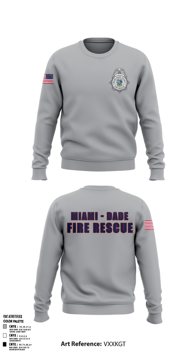 Miami Dade Fire Rescue 80613731 Crew Neck Sweatshirt - 1