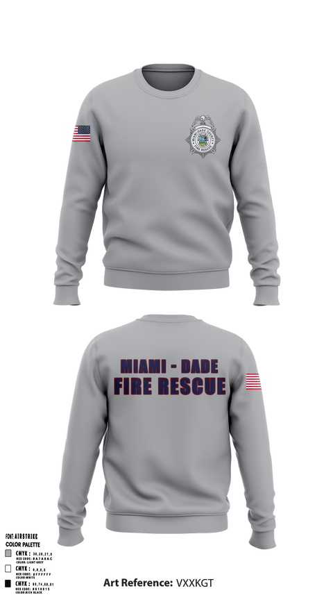 Crew Neck Sweatshirt, Miami Dade Fire Rescue, , Teamtime, Team time, sublimation, custom sports apparel, team uniforms, spirit wear, spiritwear, sports uniforms, custom shirts, team store, custom team store, fundraiser sports, apparel fundraiser