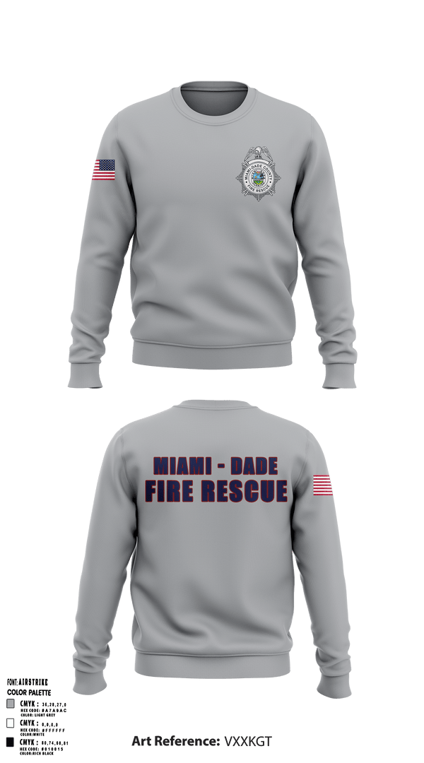 Crew Neck Sweatshirt, Miami Dade Fire Rescue, , Teamtime, Team time, sublimation, custom sports apparel, team uniforms, spirit wear, spiritwear, sports uniforms, custom shirts, team store, custom team store, fundraiser sports, apparel fundraiser