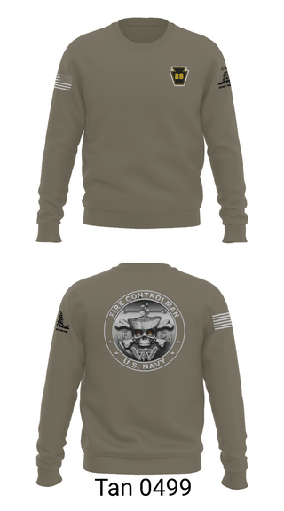 Crew Neck Sweatshirt, Fire Controlman, Navy, Teamtime, Team time, sublimation, custom sports apparel, team uniforms, spirit wear, spiritwear, sports uniforms, custom shirts, team store, custom team store, fundraiser sports, apparel fundraiser