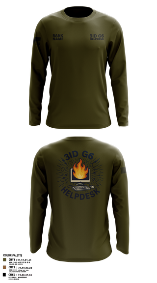 Long Sleeve Performance Shirt, 3ID G6 Helpdesk, , Teamtime, Team time, sublimation, custom sports apparel, team uniforms, spirit wear, spiritwear, sports uniforms, custom shirts, team store, custom team store, fundraiser sports, apparel fundraiser