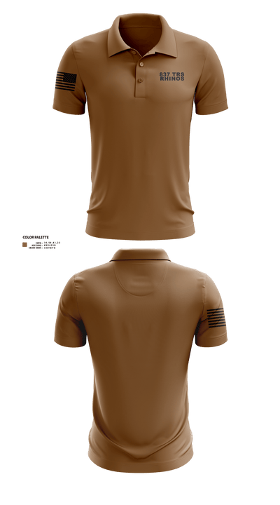837 TRS Rhinos 90584880 Short Sleeve Performance Polo - 2