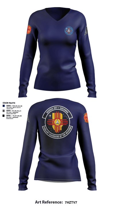 Delta 2 33803526 Women's Long Sleeve V-neck Shirt - 1