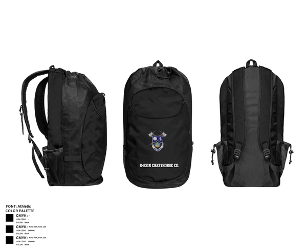 Gear Bag, 2-23IN CRAZYHORSE CO., , Teamtime, Team time, sublimation, custom sports apparel, team uniforms, spirit wear, spiritwear, sports uniforms, custom shirts, team store, custom team store, fundraiser sports, apparel fundraiser