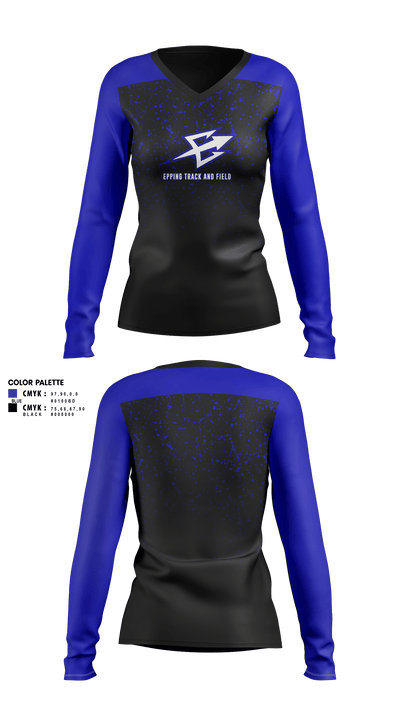 Epping Track and Field Women's Long Sleeve V-neck Shirt - 1