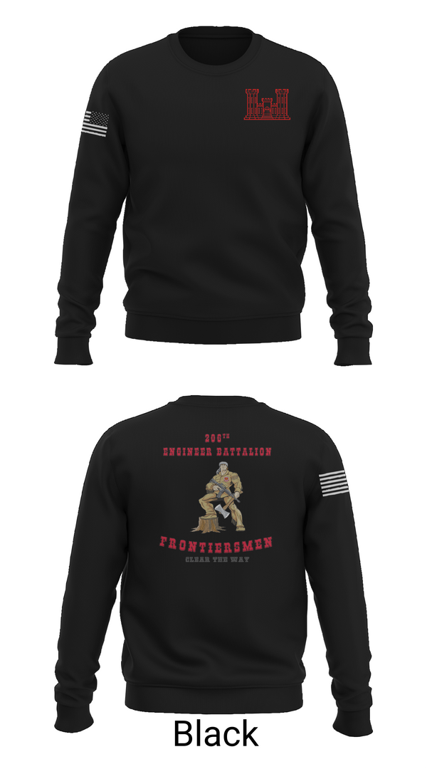 Crew Neck Sweatshirt, 206th EN BN, , Teamtime, Team time, sublimation, custom sports apparel, team uniforms, spirit wear, spiritwear, sports uniforms, custom shirts, team store, custom team store, fundraiser sports, apparel fundraiser