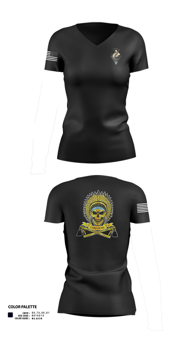 Nightmare PLT 23917777 Women's Short Sleeve V-neck Shirt - 1
