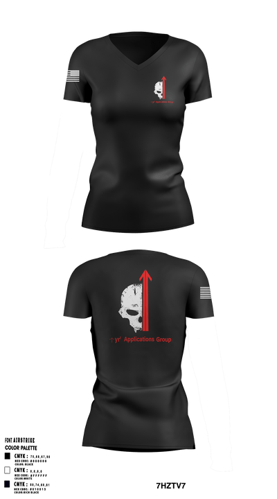 Tyr1 Applications Group (T.A.G.) 26568520 Women's Short Sleeve V-neck Shirt - 1