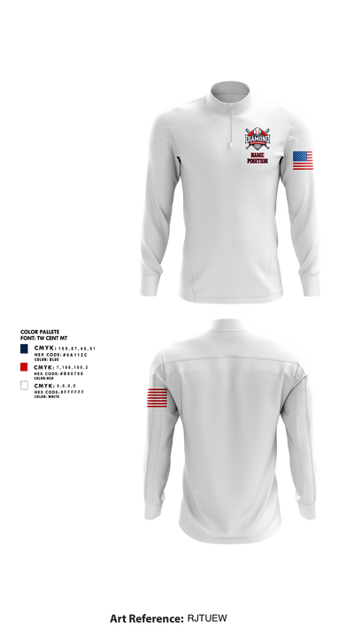 Alabama Dixie Youth Baseball Quarter Zip Jacket - 1