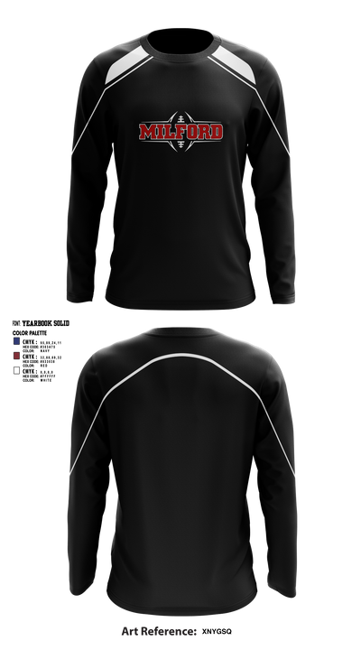 Milford Eagles Pop Warner Football and Cheer 85500081 Long Sleeve Performance Shirt 4 (2)