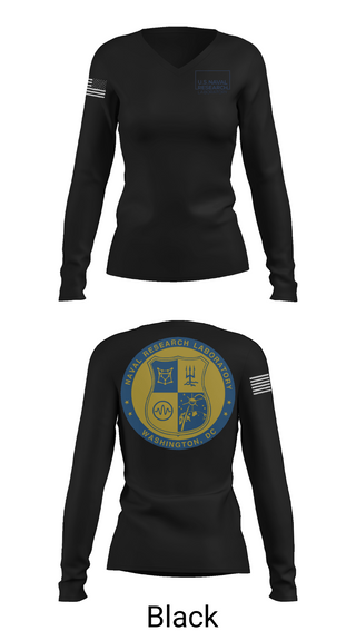 Womens Long Sleeve Vneck Shirt, Naval Research Lab, , Teamtime, Team time, sublimation, custom sports apparel, team uniforms, spirit wear, spiritwear, sports uniforms, custom shirts, team store, custom team store, fundraiser sports, apparel fundraiser