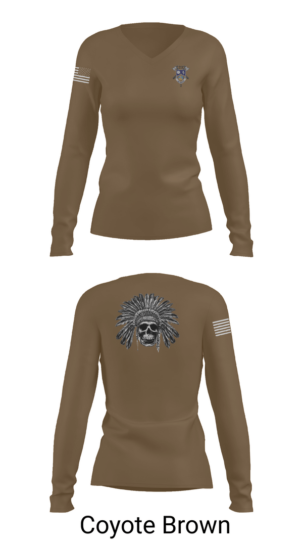 Womens Long Sleeve Vneck Shirt, 2-23IN CRAZYHORSE CO., , Teamtime, Team time, sublimation, custom sports apparel, team uniforms, spirit wear, spiritwear, sports uniforms, custom shirts, team store, custom team store, fundraiser sports, apparel fundraiser