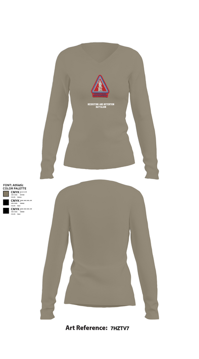 Recruiting and Retention Battalion 2441772 Women's Long Sleeve V-neck Shirt - 59
