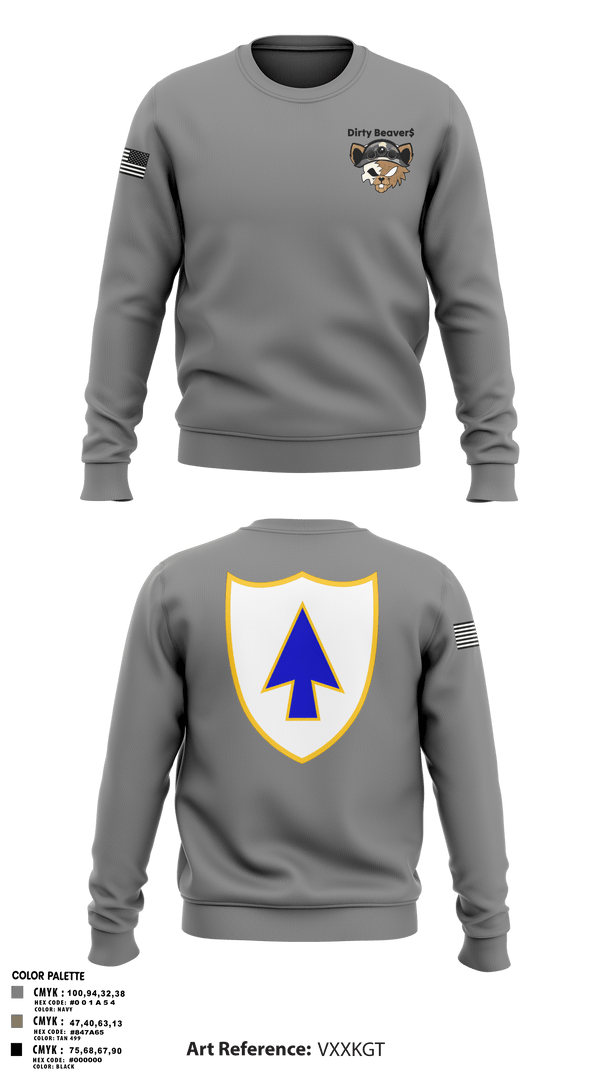 Crew Neck Sweatshirt, Dirty Beaver$, , Teamtime, Team time, sublimation, custom sports apparel, team uniforms, spirit wear, spiritwear, sports uniforms, custom shirts, team store, custom team store, fundraiser sports, apparel fundraiser
