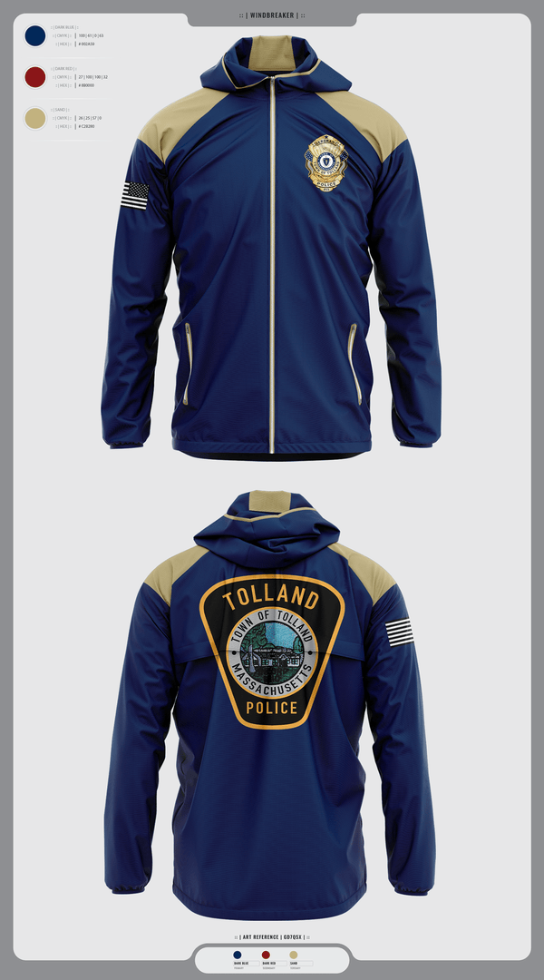 Windbreaker, Tolland Police Department, , Teamtime, Team time, sublimation, custom sports apparel, team uniforms, spirit wear, spiritwear, sports uniforms, custom shirts, team store, custom team store, fundraiser sports, apparel fundraiser