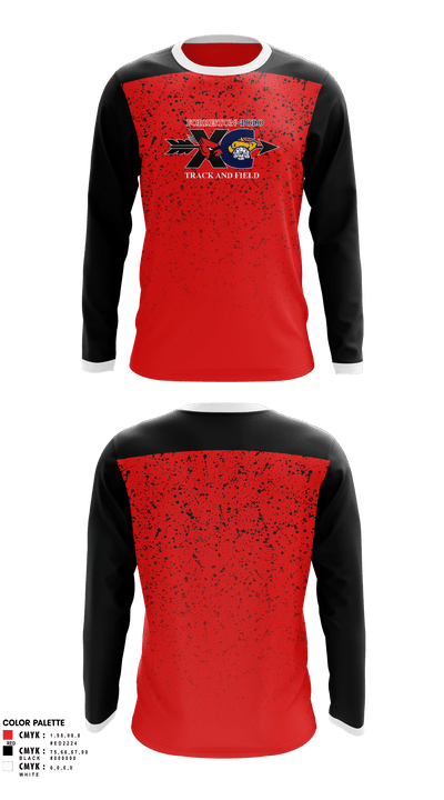 Forreston High School Track and Field 13556673 Long Sleeve Performance Shirt 1