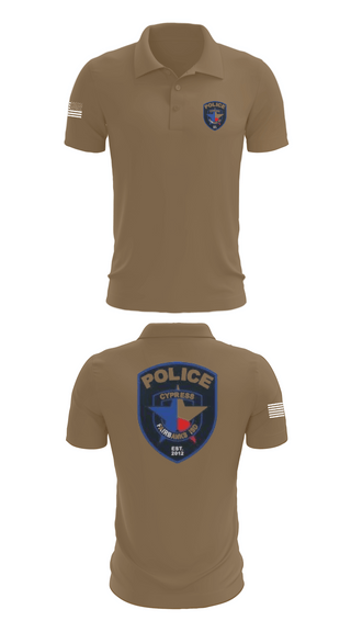 Short Sleeve Performance Polo, Cypress- Fairbanks ISD Police Department, Police, Teamtime, Team time, sublimation, custom sports apparel, team uniforms, spirit wear, spiritwear, sports uniforms, custom shirts, team store, custom team store, fundraiser sports, apparel fundraiser