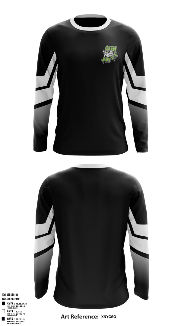 Long Sleeve Performance Shirt, Cash Junkies Elite, Men's Basketball, Teamtime, Team time, sublimation, custom sports apparel, team uniforms, spirit wear, spiritwear, sports uniforms, custom shirts, team store, custom team store, fundraiser sports, apparel fundraiser