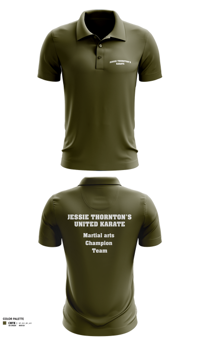 JESSIE THORNTON’S KARATE 36275676 Short Sleeve Performance Polo - 1