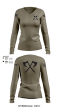 Mortars 32639888 Women's Long Sleeve V-neck Shirt - 6
