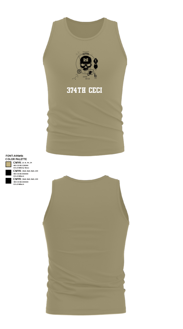 Tank Top, 374TH CECI, Army, Teamtime, Team time, sublimation, custom sports apparel, team uniforms, spirit wear, spiritwear, sports uniforms, custom shirts, team store, custom team store, fundraiser sports, apparel fundraiser