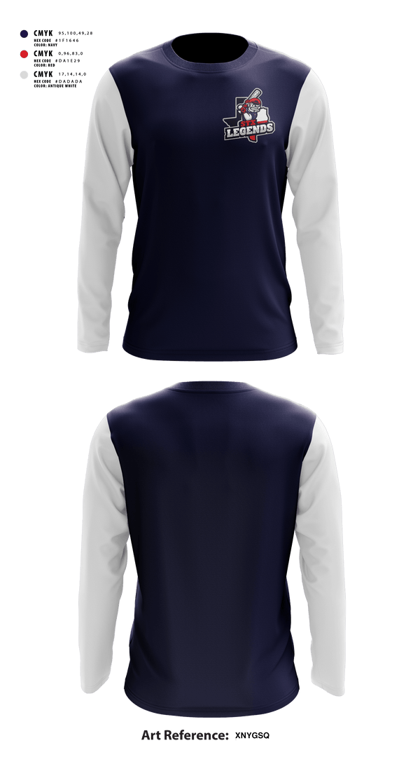 Long Sleeve Performance Shirt, Stx legends, Baseball, Teamtime, Team time, sublimation, custom sports apparel, team uniforms, spirit wear, spiritwear, sports uniforms, custom shirts, team store, custom team store, fundraiser sports, apparel fundraiser