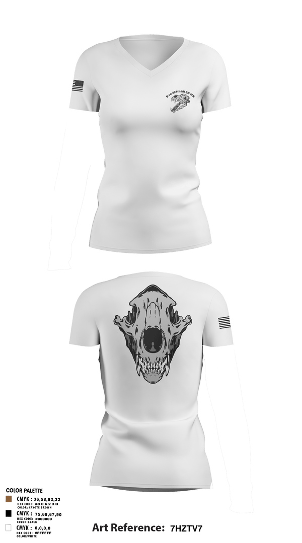 Women's Short Sleeve Vneck Shirt, B co 224th MI BN MX, Army, Teamtime, Team time, sublimation, custom sports apparel, team uniforms, spirit wear, spiritwear, sports uniforms, custom shirts, team store, custom team store, fundraiser sports, apparel fundraiser