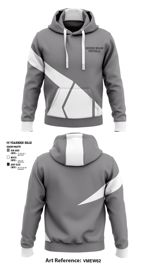 Hoodie, Goshen Bears, Football, Teamtime, Team time, sublimation, custom sports apparel, team uniforms, spirit wear, spiritwear, sports uniforms, custom shirts, team store, custom team store, fundraiser sports, apparel fundraiser