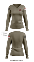 Apache Troop 1-150th 52177042 Women's Long Sleeve V-neck Shirt - 3