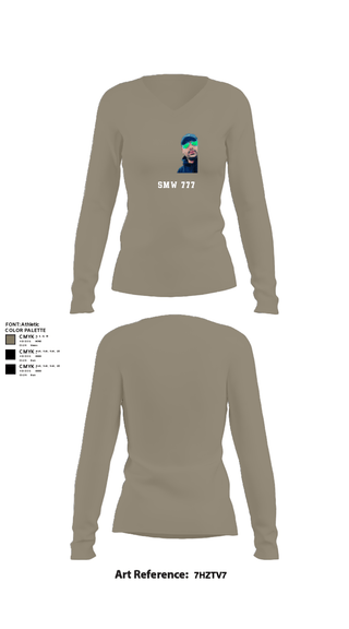 Women's Long Sleeve Vneck Shirt, SMW 777, Air Force, Teamtime, Team time, sublimation, custom sports apparel, team uniforms, spirit wear, spiritwear, sports uniforms, custom shirts, team store, custom team store, fundraiser sports, apparel fundraiser