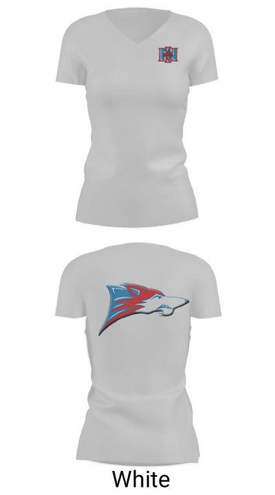 North Iredell High School Volleyball 34640851 Women's Short Sleeve V-neck Shirt - 19