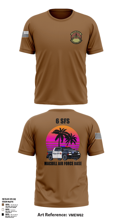 6th Security Forces Squadron 79689853 Old School Cotton Feel Shirt - 4