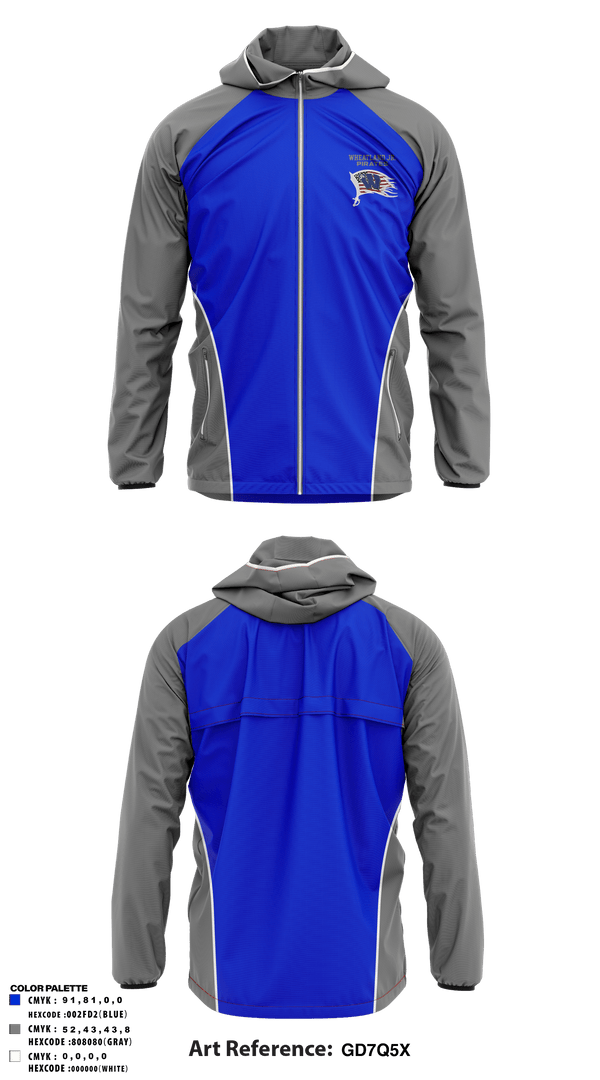 Windbreaker, Wheatland youth football and cheer, Football, Teamtime, Team time, sublimation, custom sports apparel, team uniforms, spirit wear, spiritwear, sports uniforms, custom shirts, team store, custom team store, fundraiser sports, apparel fundraiser