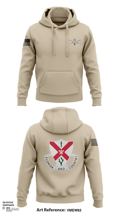 C Co 1-124 Rifle Company 57736053 Hoodie - 3