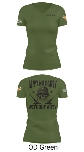 Women's Short Sleeve Vneck Shirt, 1-320th FA, Fox Battery, , Teamtime, Team time, sublimation, custom sports apparel, team uniforms, spirit wear, spiritwear, sports uniforms, custom shirts, team store, custom team store, fundraiser sports, apparel fundraiser