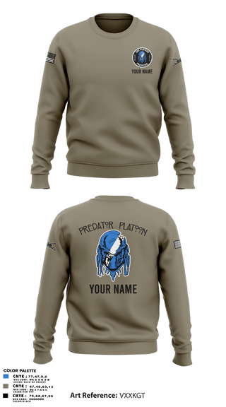 Crew Neck Sweatshirt, 3rd Platoon, Army, Teamtime, Team time, sublimation, custom sports apparel, team uniforms, spirit wear, spiritwear, sports uniforms, custom shirts, team store, custom team store, fundraiser sports, apparel fundraiser