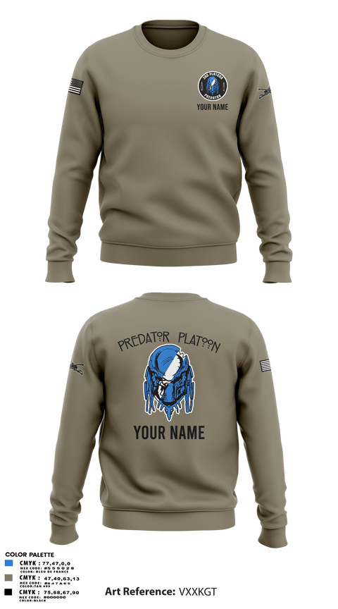 Crew Neck Sweatshirt, 3rd Platoon, Army, Teamtime, Team time, sublimation, custom sports apparel, team uniforms, spirit wear, spiritwear, sports uniforms, custom shirts, team store, custom team store, fundraiser sports, apparel fundraiser