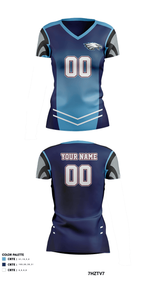 Women's Short Sleeve Vneck Shirt, Rocky Point High School Volleyball, Men's Volleyball, Teamtime, Team time, sublimation, custom sports apparel, team uniforms, spirit wear, spiritwear, sports uniforms, custom shirts, team store, custom team store, fundraiser sports, apparel fundraiser