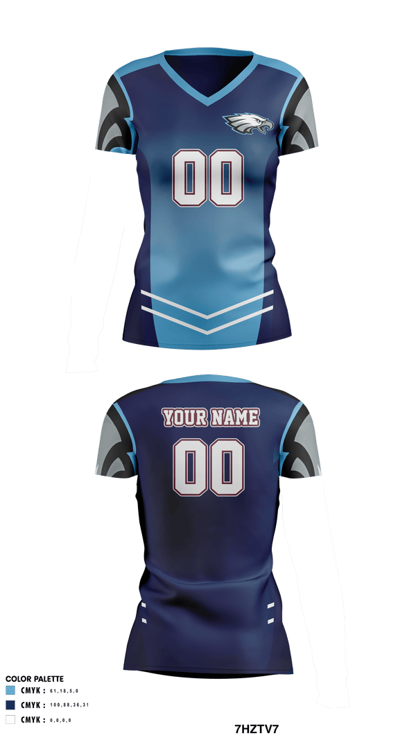 Women's Short Sleeve Vneck Shirt, Rocky Point High School Volleyball, Men's Volleyball, Teamtime, Team time, sublimation, custom sports apparel, team uniforms, spirit wear, spiritwear, sports uniforms, custom shirts, team store, custom team store, fundraiser sports, apparel fundraiser