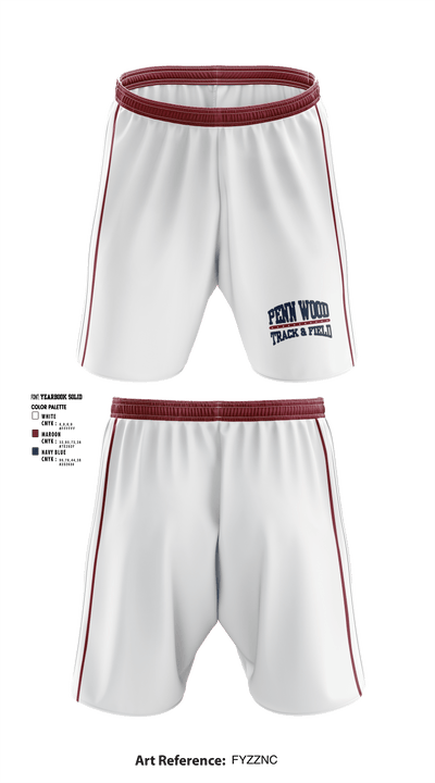 PENN WOOD Highschool 4184861 Athletic Shorts With Pockets - 1