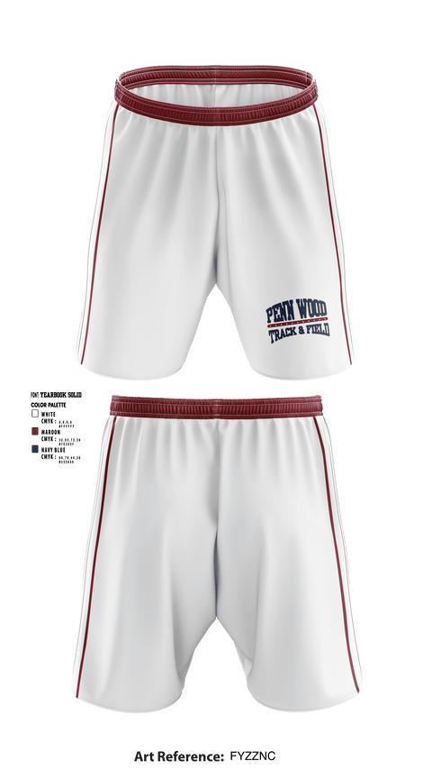 Athletic Shorts With Pockets, PENN WOOD Highschool, Track & Field, Teamtime, Team time, sublimation, custom sports apparel, team uniforms, spirit wear, spiritwear, sports uniforms, custom shirts, team store, custom team store, fundraiser sports, apparel fundraiser