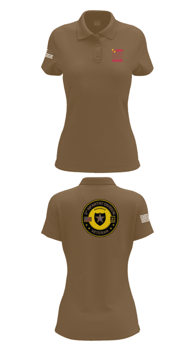 1st Battalion 15th Field Artillery 40296639 Women's Short Sleeve Performance Polo  - 15