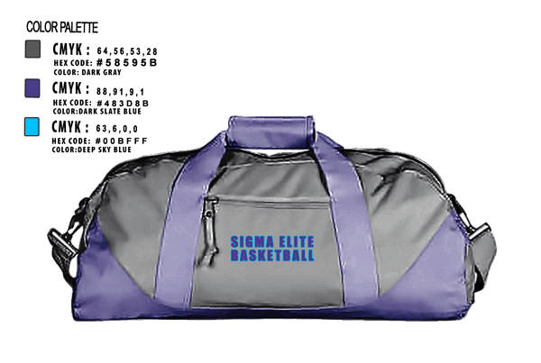 Duffle Bag, Sigma elite, Men's Basketball, Teamtime, Team time, sublimation, custom sports apparel, team uniforms, spirit wear, spiritwear, sports uniforms, custom shirts, team store, custom team store, fundraiser sports, apparel fundraiser