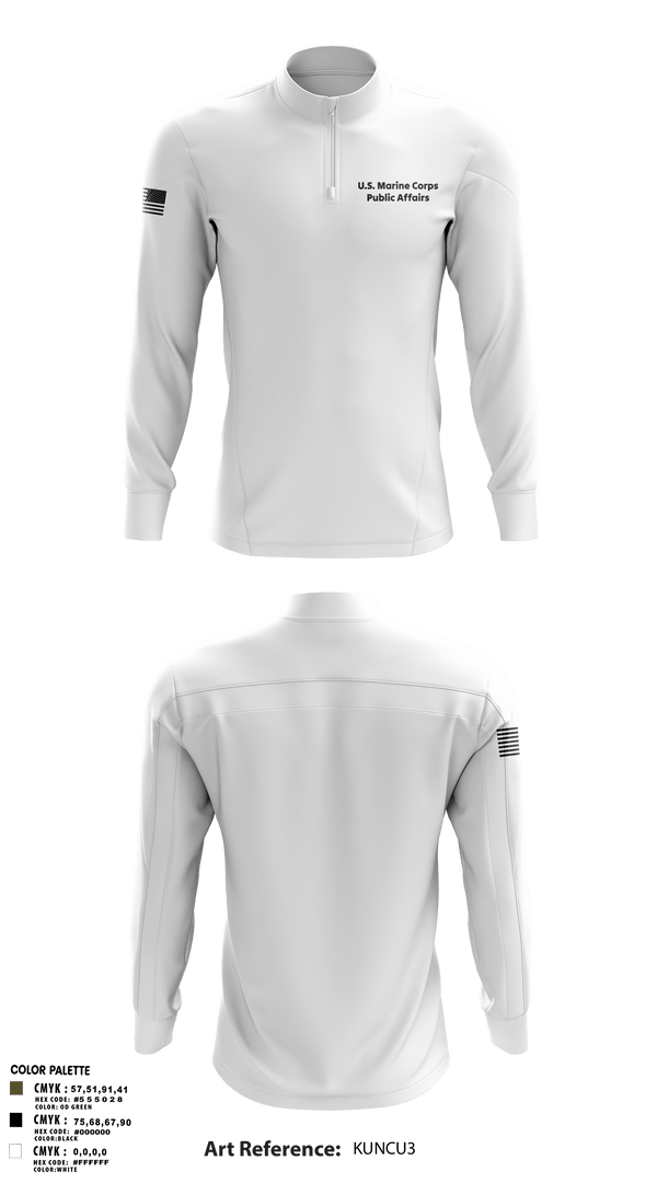 Quarter Zip Jacket, MCRDPI COMMSTRAT, Marines, Teamtime, Team time, sublimation, custom sports apparel, team uniforms, spirit wear, spiritwear, sports uniforms, custom shirts, team store, custom team store, fundraiser sports, apparel fundraiser