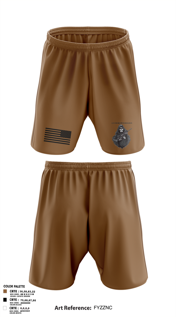 Athletic Shorts With Pockets, 1/3 CR Reconnaissance, , Teamtime, Team time, sublimation, custom sports apparel, team uniforms, spirit wear, spiritwear, sports uniforms, custom shirts, team store, custom team store, fundraiser sports, apparel fundraiser